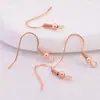 Venta al por mayor de fábrica Simple Acero Inoxidable Gancho para Oreja Accesorios Pendientes Joyería Chapado en Oro de 18K Gancho para Oreja Pendientes Semi-terminados Venta Directa