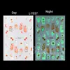 Beleza Total Transfronteiriça Novos Adesivos de Nail Art Halloween Fantasma Fofo Abóbora Caveira Adesivos de Nail Art Luminosos