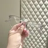 Estilo Ins Versión Coreana Nuevo Marco de Gafas Liso Artístico Lentes Lisos Anti-Luz Azul para Estudiantes con Lentes Graduados