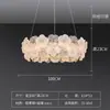 Lámpara de araña para sala de estar estilo francés con flores de cristal, modelo nuevo de espectro completo de alta gama para comedor, dormitorio y estudio