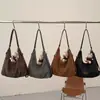 Bolsa Tote de Couro Macio com Textura Tecida de Nicho para Comércio Exterior Feminina Outono Grande Capacidade Mochila Casual Multifuncional Bolsa de Ombro Bolsa Transversal