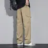 Pantalones Cargo Estilo Americano, Talla Grande, Delgados para Hombre, Holgados, Rectos, Pierna Ancha, Casuales, Resistentes al Desgaste, Holgados, Ropa de Trabajo, Pantalones Largos