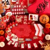 Decoración de Luna Llena Accesorios para Fotos Suministros para Ceremonia de los Cien Días del Bebé Sobre Rojo para Bebé en Casa Alfombra para Banquete de los Cien Días