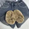 Jeans de Felpa para Niños 2026, Ropa de Invierno Engrosada, Pantalones Integrados de Lana de Cordero, Pantalones Largos Nuevos de Corte Amplio de Moda para Bebés