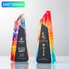 Nuevo Trofeo Creativo de Pizarra, Mármol y Cristal para Empleados Destacados, Reunión Anual Conmemorativa, Producción de Medallas Coloridas de Alta Gama