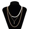 Collar de perlas europeas y americanas para niños, cadena de clavícula apilada de alta gama, combinable con todo, estilo hip hop, joyería sencilla transfronteriza para hombres.