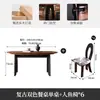 Conjunto de Mesa e Cadeiras de Jantar em Madeira Maciça Estilo Francês Meados do Século para Uso Doméstico, Mesa Redonda de Duplo Propósito, Mesa de Jantar Dobrável Economizadora de Espaço para Apartamentos Pequenos
