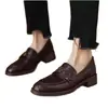 Mocassins retrô franceses, novos sapatos de couro slip-on estilo britânico outono 2026, sapatos femininos versáteis com salto plataforma JK