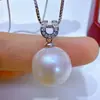 Acessórios de Pérola DIY Joias de Prata Esterlina S925 Fecho de Ferradura Vazio Pingente de Pérola de Água Colar para Mulheres Estilo Fashion