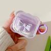 Ins Lazo Morado para Apple airpodspro2 Estuche Protector de Onda Estacionaria 3ra Generación Cubierta para Audífonos