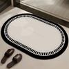 Alfombrilla de Baño, Alfombrilla Antideslizante Absorbente de Agua para Puerta de Inodoro, Alfombra de Baño Fuerte Absorbente de Agua de Tierra de Diatomeas