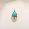 Pendente de Pedra Natural Ágata Turquesa Cristal Pedra Preciosa Obsidiana Acessórios DIY Brincos Colar Pulseira Pingente