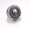 Anillo de acero de titanio para hombre con calavera hip-hop directo transfronterizo Joyería punk hip-hop europea y americana al por mayor de fábrica en vivo se puede configurar