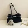 Bolso de axila retro para el commute de mujer 2026 Nuevo Otoño Nicho Súper Popular Exquisito Estampado de Leopardo Gamuza Bolso de un solo hombro
