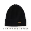 26 Nuevo Estilo Otoño/Invierno Gorro Unisex de Siete Agujas Doble Hilo Engrosado con Dobladillo 100% Cachemira Pura Gorro Versátil para el Día a Día