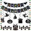 Banderines Temáticos de Halloween Transfronterizos, Accesorios de Decoración de Feliz Halloween, Guirnaldas, Decoraciones Colgantes en Espiral