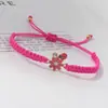 Pulseira Trançada com Nó Plano de Joaninha, Pulseira Criativa e Versátil de Girassol para Casal e Amizade, Atacado de Fabricante Transfronteiriço