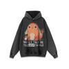 Suéter con capucha de manga larga de gran tamaño para hombre y mujer, estilo hip hop, con impresión directa de dibujos animados de anime japonés, estilo nacional, de moda antigua