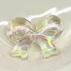 Fantasía de Verano Acrílico UV Hielo Transparente Pajarita Qq Agujero Recto Cadena para Teléfono Móvil DIY Accesorios para el Cabello Material de Colgante Joyería