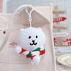 Conjunto de Roupas de Inverno para Bebê Urso com Aparência Sofisticada e Autodepreciativa 10cm Boneca Bebê de Algodão Acessórios de Manto Cachecol de Natal