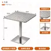 Cadeira dobrável com padrão de escamas de peixe para barracas de comida, mesa de aço inoxidável de restaurante de chá estilo Hong Kong, cadeira dobrável com assento macio para restaurante de fast food