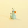 Patito de Colores que Brilla en la Oscuridad Accesorios de Resina para Manualidades Piezas Pequeñas Materiales Hechos a Mano Pines para Ojos Colgante para Llavero Lindo y Divertido