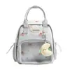 Nueva Mochila Multifuncional Estilo Japonés para Niña, Linda Bolsa Ita Transparente para Salidas de Primavera y Verano, Mochila de un Solo Hombro