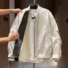 Jaqueta Casual com Gola Alta Xadrez Novo Estilo para o Trabalho Versão Coreana Jaqueta Versátil Cor Sólida Solta Primavera Patchwork Moda Masculina