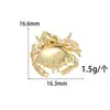 Nuevo Producto Más Vendido Cangrejo de Río con Goteo de Aceite Cangrejo de Zirconia Colgante Estilo Europeo y Americano Ins Exquisito Collar Pendientes Colgante DIY
