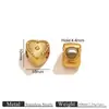 Aço Inoxidável, Banhado a Ouro 18K, Vários Estilos de Contas Perfuradas, Contas Espaçadoras para Pulseira DIY, Fabricação de Acessórios de Trevo da Sorte