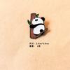 Broche pequeño de panda de dibujos animados, lindo pin de insignia de aleación japonesa, decoración de bolso, hebilla de pin, insignia de ropa personalizada, creativo