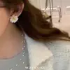 Brincos Studs de Camélia Light Luxury Femininos Coreia do Sul Celebridade da Internet Brincos Elegantes 2025 Novos Quentes Joias de Orelha de Nicho de Alta Qualidade