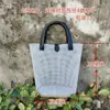 Bolsa Grande de Ganchillo Hecha a Mano con Forma de Pieza de Malla Plástica para Bolso Fondo de Cesta Cubo Pieza de Malla Placa de Malla sin Cortar