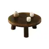 Mesa de centro pequena de janela de sacada minimalista japonesa mesa redonda de madeira maciça para peitoril de janela mesa pequena para casa tatami mesa baixa para sentar mesa kang