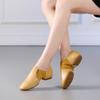 Wupa Zapatos de Baile Jazz de Tacón Bajo para Mujer Zapatos de Práctica de Suela Blanda de Dos Puntos de Tacón Plano para Baile Latino Zapatos de Baile de Luz Negros
