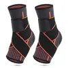 Correas de Compresión Deportivas de Nylon para Fitness Baloncesto Bádminton Tobillera Elástica Transpirable Protector Fijo de Tobillo