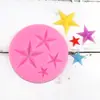 Molde de silicone de açúcar estrelas cintilantes molde de chocolate molde DIY acessórios para bolo molde para queda de celular