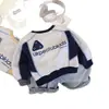 Sudadera de manga larga de primavera y otoño para niños y niñas, nueva sudadera estilo coreano con bloques de color dopamina y cuello redondo sin costuras