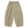 Sida Lai Te Calças Casuais Retro Japonesas Novas Masculinas Primavera Outono Largas Casuais Longas Cor Sólida Casal Calças de Perna Larga