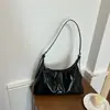 Bolsa Transversal Lisa Casual Feminina Tendência Moda 2026 Novo Estilo Coreano Simples Grande Capacidade Ombro Único Bolsa de Axila