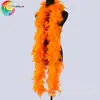 Fabricante de termostatos en venta de stock 13 colores opcionales pieza de fuego tira de lana 2 m a 60 g bufanda de plumas de pavo especial para escenario