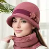Gorro de Lana Tejido de Invierno para Mujeres de Mediana Edad y Mayores, Gorro de Algodón Grueso con Felpa para Protección contra el Frío, Cálido, para Abuela