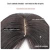 Pedaço de peruca Cisne Preto cabelo fofo respirável casual articulação dividida cabeça substituição de cabelo bloco topper cabelo humano