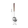 Espátula y Cuchara de Acero Inoxidable 304 con Mango de Madera de Nogal, Utensilios de Cocina para Uso Doméstico, Espátula Anti-quemaduras, Espumadera para Olla Caliente, Espátula para Champiñones