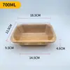 Caja de Embalaje Octagonal Desechable de Papel Kraft, Lonchera Rectangular, Empaque para Llevar de Frutas, Caja de Papel para Comida Ligera de Sándwich