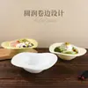 Tazón de hielo raspado irregular estilo crema, plato para ensalada de postre, plato de presentación para comida occidental, tazón para bocadillos de frutas y postres, plato de plástico para restaurante