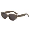 24 Óculos de sol vintage estilo coreano, armação oval, olho de gato, moda feminina, verão, praia, férias, brilho, sol
