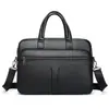 Maleta de Couro Genuíno para Negócios Masculina Portátil para Comércio Exterior Bolsa de Mão para Computador de 15 polegadas Grande Capacidade Armazenamento de Documentos Bolsa Transversal