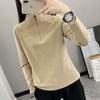 Camiseta Térmica Macia Outono e Inverno para Mulheres, Gola Alta de Manga Longa, Top à Prova de Frio e Quente, Jaqueta de Lã, Camada Base para Esportes ao Ar Livre