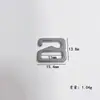 Fivela de Liga de Zinco em Forma de 9 Fivela de Metal em Forma de Nove Fivela Antiderrapante em Forma de Nove Fivela para Suspensório Fivela para Roupa Íntima Fivela de Ajuste para Alça de Sutiã